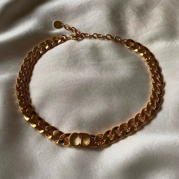 Dior 30 Montaigne Choker in Gold-Finish Metal - Picture 1 of 4